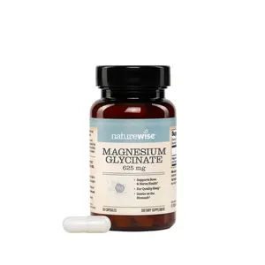NatureWise Magnesium Glycinate 400mg & 625mg - Chelated Magnesium Glycinate for Sleep, Relaxation, Muscle & Bones* - Gentle on Stomach, Vegan - USA Manufactured