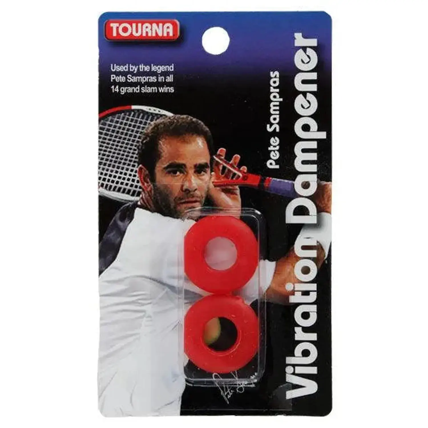 Sampras Red Tennis Racket Vibration Dampener - Tennis Equipment Pack of 2, Post-Impact Resonance Controller for Ball Sports Enthusiasts, Pack Of Two