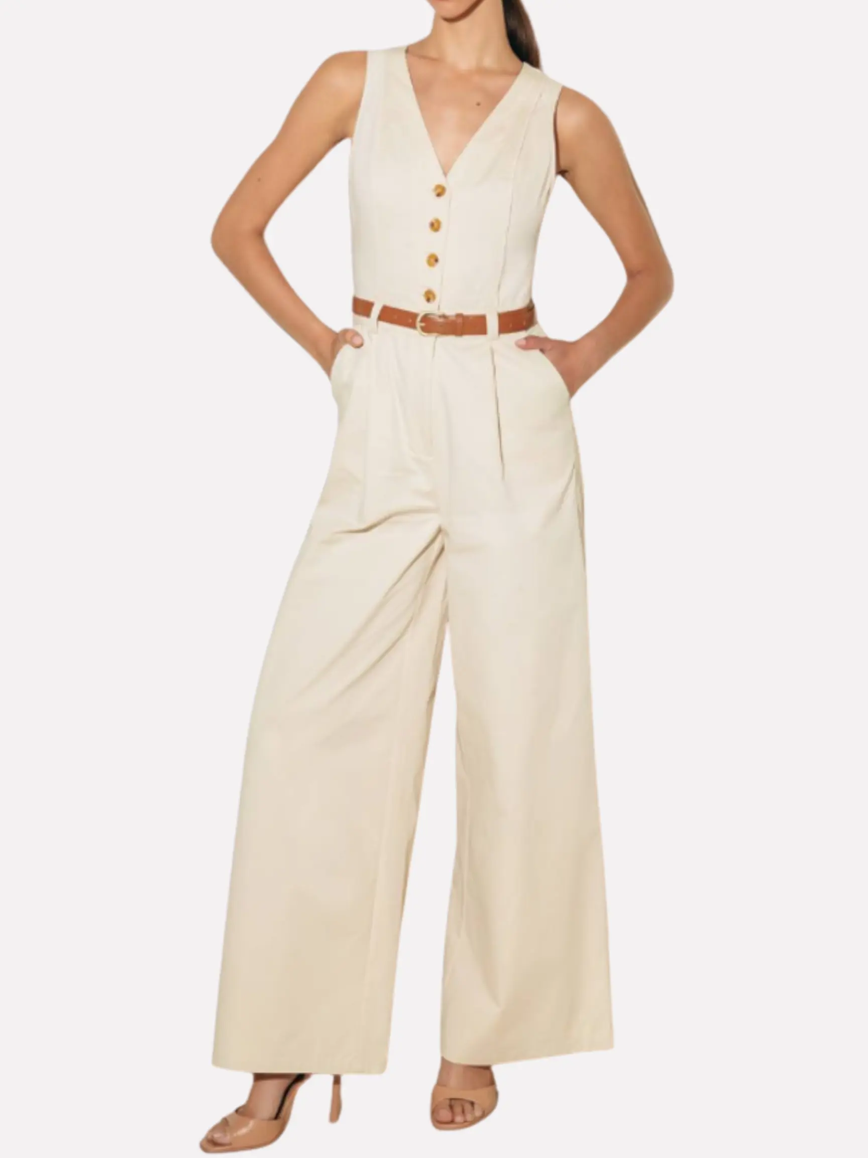 EVERYDAY ESSENTIAL WOVEN JUMPSUIT