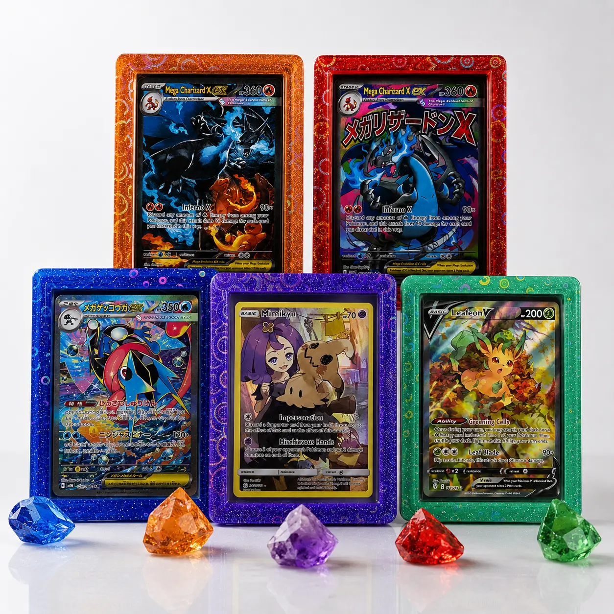 TopGuard™ Gemstone Trading Card Toploaders 5-Piece Protection Bundle, Card Sleeves and Toploaders 5 Guard Bundle