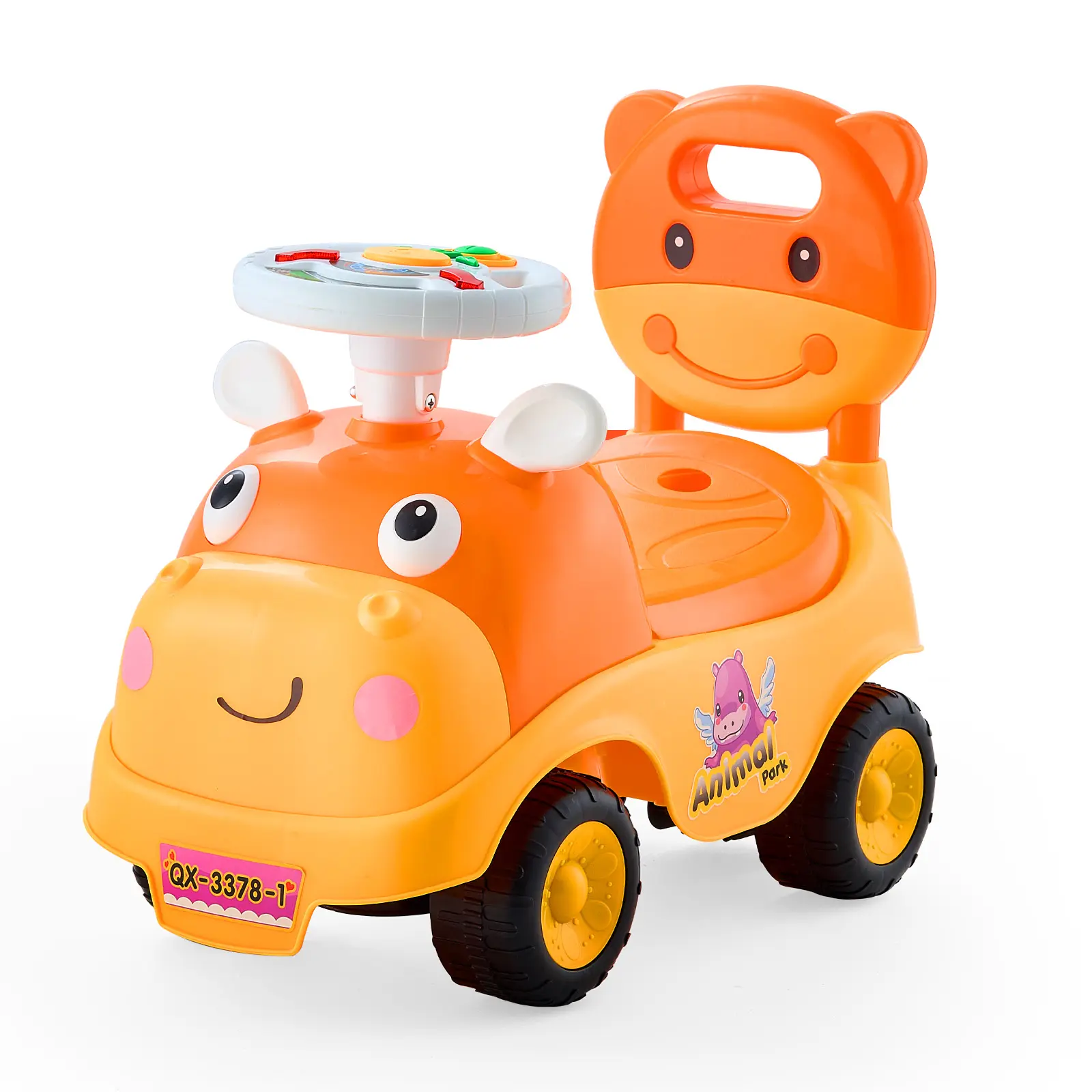 VEVOR Ride On Toddler Push Car,  Push Car for Toddler 19 to 36 Months, Kids Ride On Toy with Horn & Music, 48.5 lbs Load Capacity, Under-seat Storage, Foot-to-Floor Walker for Toddlers Boys Girls