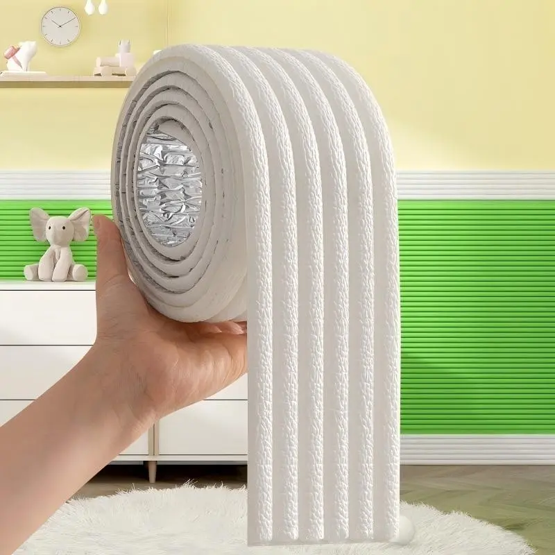 Self-adhesive wall anti-collision strips, soft foam corner protectors, waterproof removable durable wall decorative stickers, home nursery decorative child safety edge strips, Impact Protection, Wall Protection, Living Room