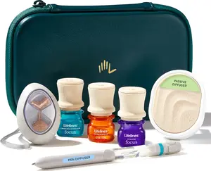 Sensory Essentials Travel Set  Includes Everyday Aromatherapy Diffuser, Fidget Grounding Stone, Pen Diffuser &  Essential Oil Blends  Unique Sensory Gifts for Women & Men