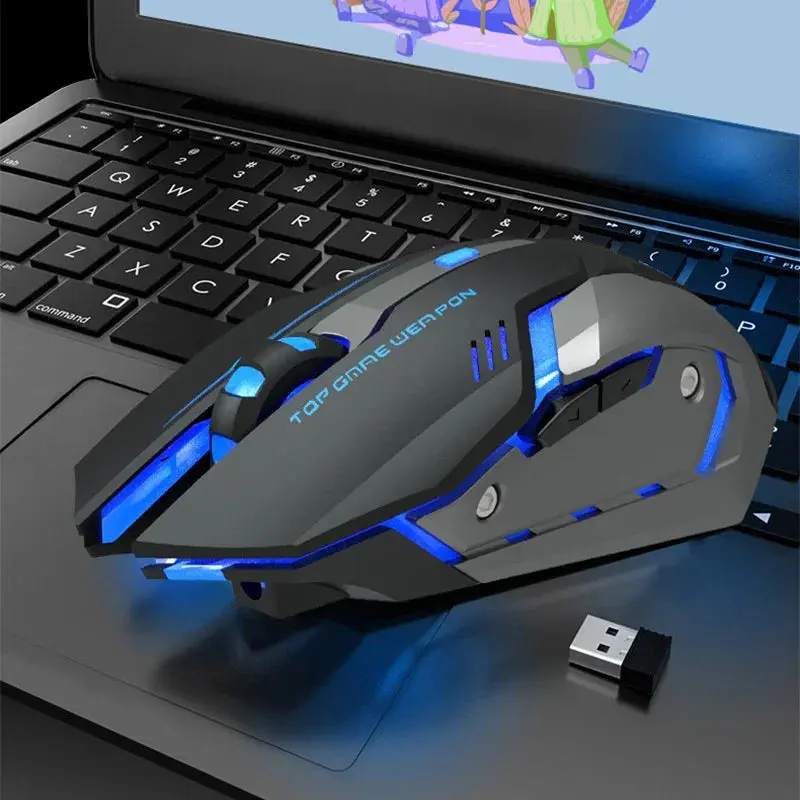 Wireless Charging Silent Gaming Mouse with 1600DPI Precision & 2.4GHz Stability for Uninterrupted Gaming Experience