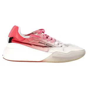 Pre-owned Stella McCartney Stella Mccartney Loop Ombre Sneakers in Pink and White Polyester by Rebag