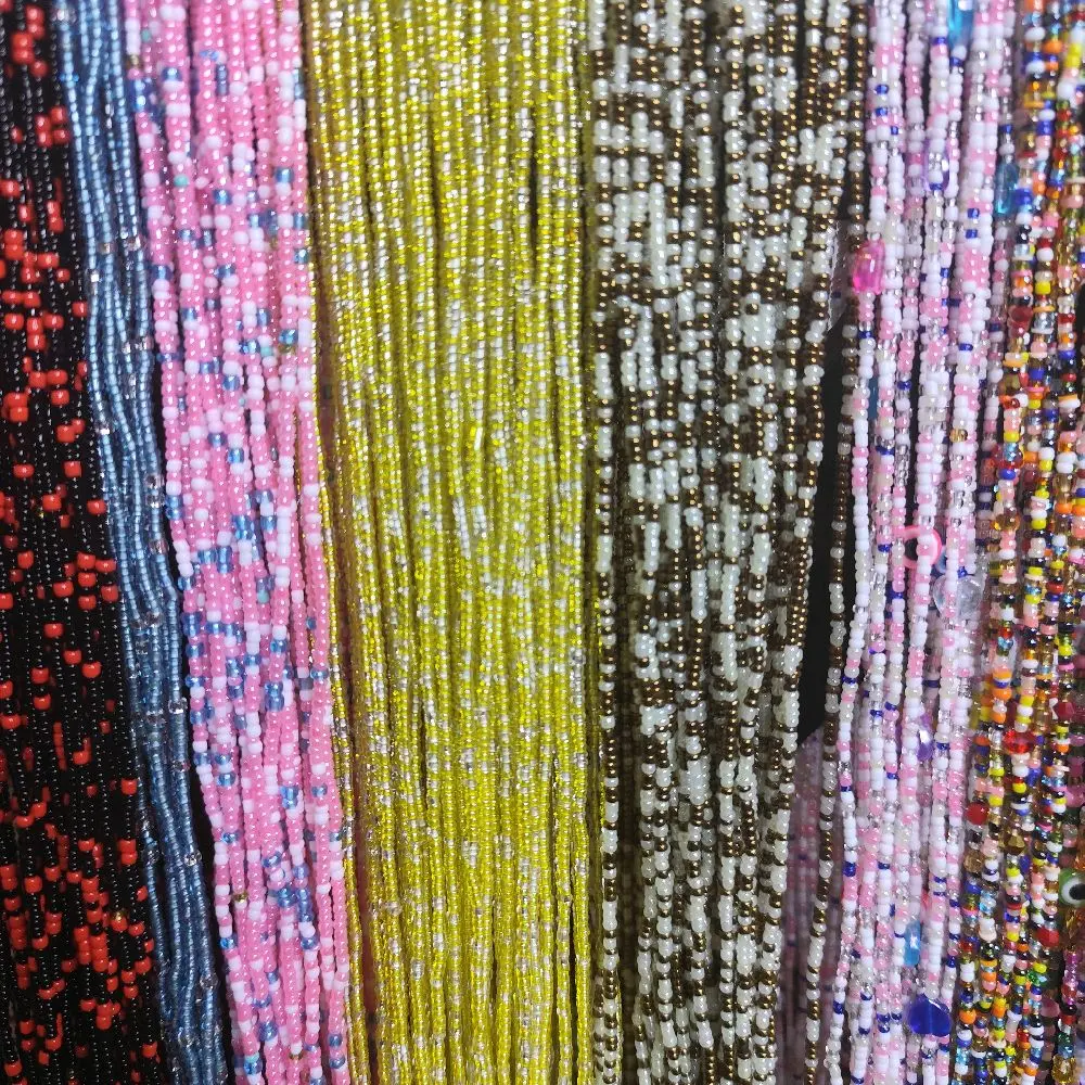 Mini Tiny size waistbeads, Single strands women Tie on 50 inches  Body Beads for Daily use