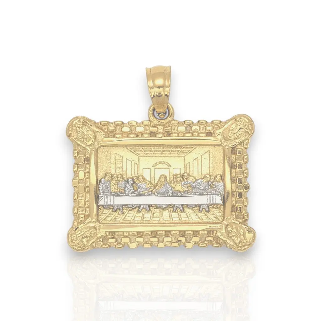 Last Supper Apostles Pendant - 10k Yellow Gold - Size Variation