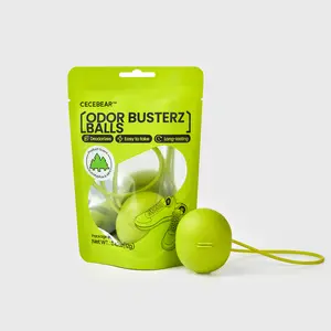 CECEBEAR Odor Busterz Balls, Eucalyptus & Mint Scent, Long-Lasting Air Refresher and Odor Eliminator for Shoes, Gym Bag, Closet, Locker, Hamper & Drawer, Single Pack