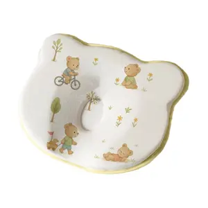 Portable Memory Foam Pillow,Soft and Cozy Pillow, Breathable Bedding Set for Small Boys and Girls Prevent Flat Head