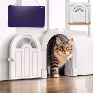 Door Cat Indoor Door - Extra Large Pet Door, 10.25 x 11inch No Flap Cat Door Indoor Door, Suitable for Cats Under 30 Pounds, Easy DIY Installation, Can Be Installed in Just a Few Minutes, No Training Required