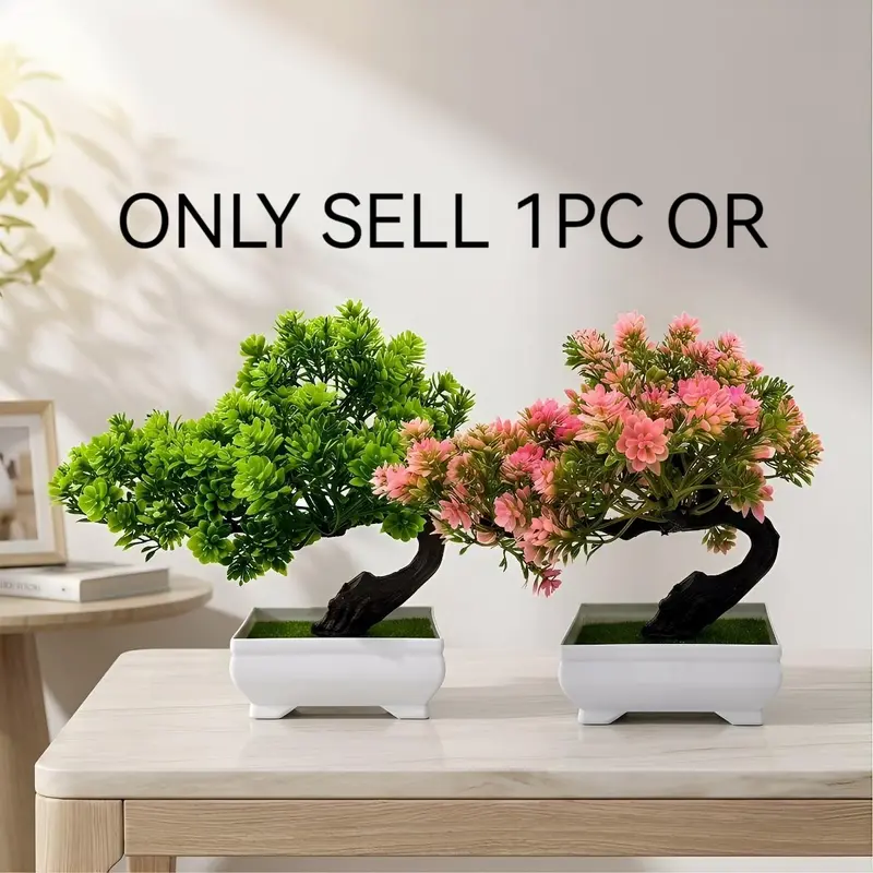 Artificial Bonsai Tree Set, / Fake Potted Plant with Pot, Faux Potted Plant, Artificial Fake Plants, Decorative Fake Plants, Ideal for Desktop, Wall, and Room Decor, Home & Office Decoration