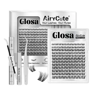 Glosa | AiryCute Velour Luxe Collection Upgrade U Lashes with Ultra-Dense, Waterproof, Long-Lasting Lashes | Vivi | Natural Daily | Beginner-Friendly DIY Lashes for a Flawless, Voluminous Look | Trendy & Must-Have Clusters #SummerVibes