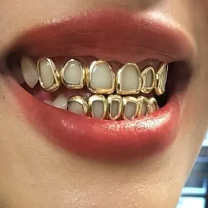2 pcs/set of hip-hop empty teeth decorations, hip-hop tooth grilles, holiday party gifts that both men and women can wear