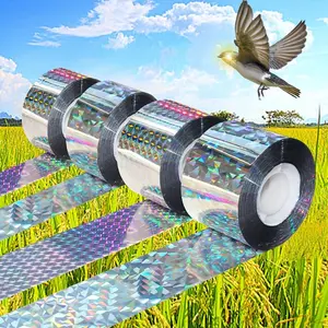1 Roll, Bird Scare Type Ribbon, Deterrent Visual Audible Reflective Tape To Keep Away Birds, Double Sided Flash Tape