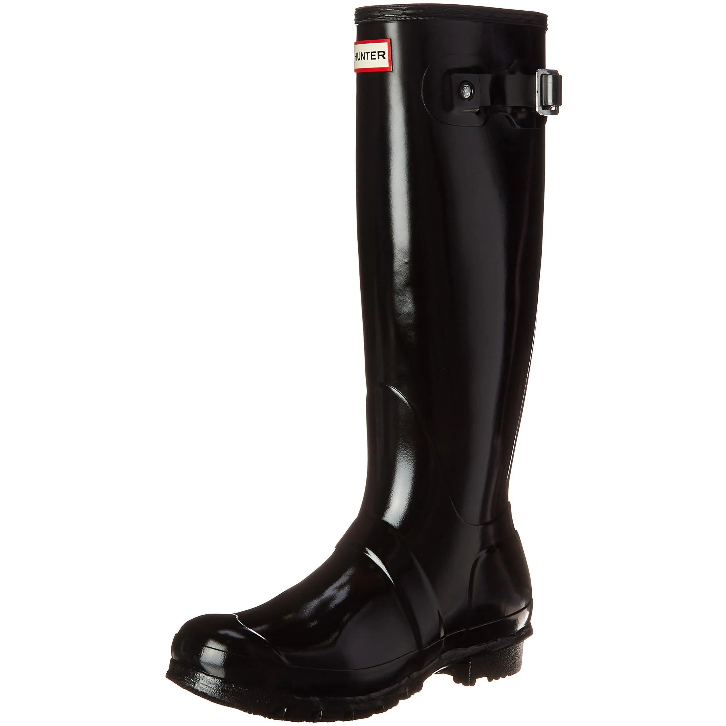Hunter Womens Original Tall Gloss Rain Boots - Black WFT1000RGL-BLK