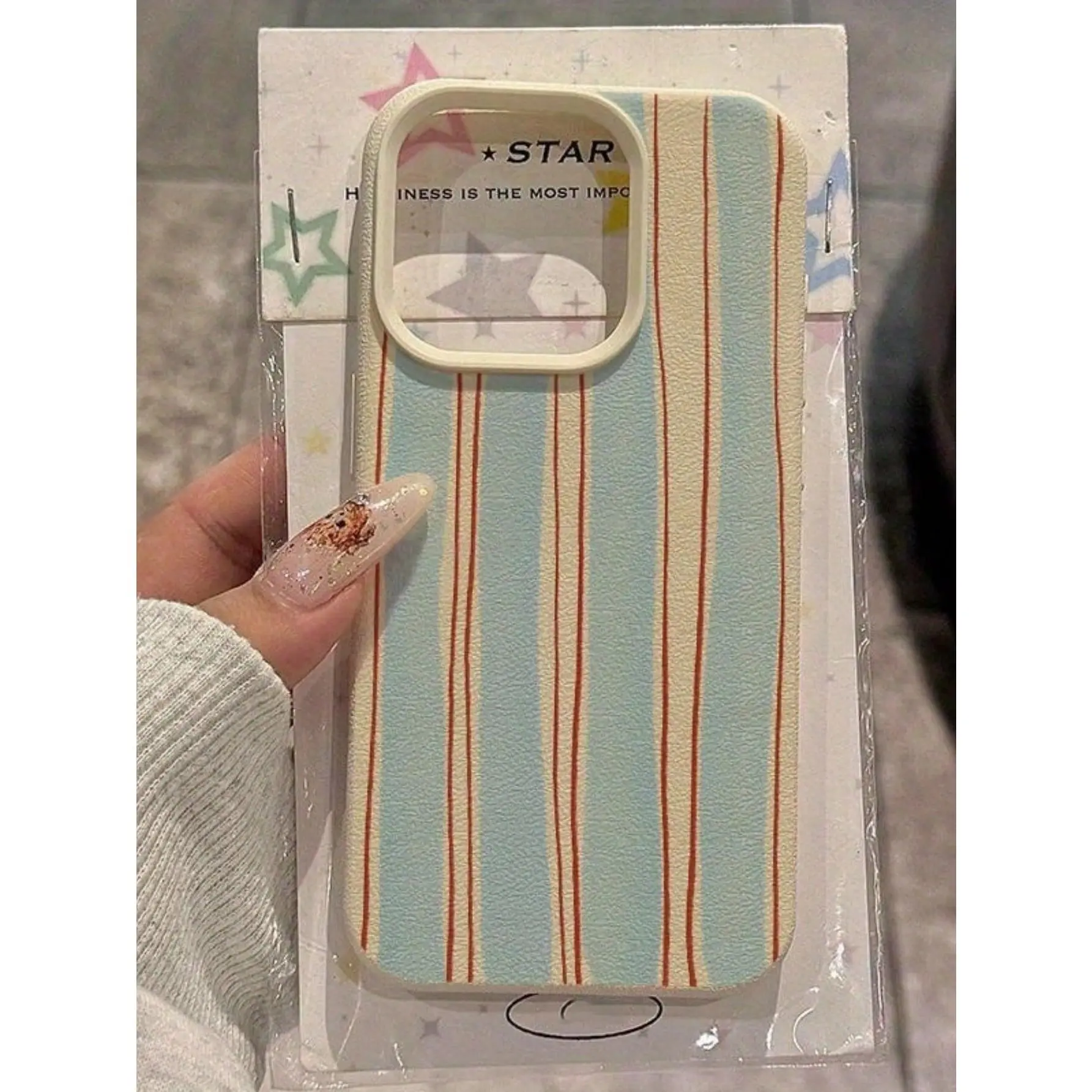 The striped pattern is suitable for TPU phone cases, shockproof protective covers, high value, compatible with iPhone 17/16/15/14/13/12/11/X/XS/XS Max. The cute design makes it an ideal gift for friends, family, or yourself., Accessories, Protector, Smart