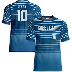 Custom Greece Soccer Jersey, Personalized Name and number Greek Football Shirt Adult