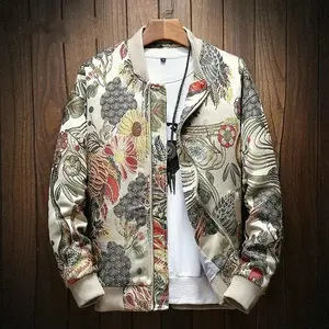 JapaneseEmbroideredJacketMen2025SBomberJacketMen'sClothesVesteHomme