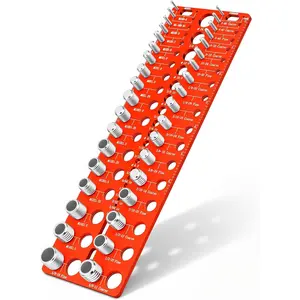 Thread Checker, 55 Nut and Bolt Thread Checker, Screw Size and Thread Identifier Gauge with 19 Standard & 17 Metric &19 Drill Bit Gauges, Bolt Size Finder for  Identify Thread Sizes
