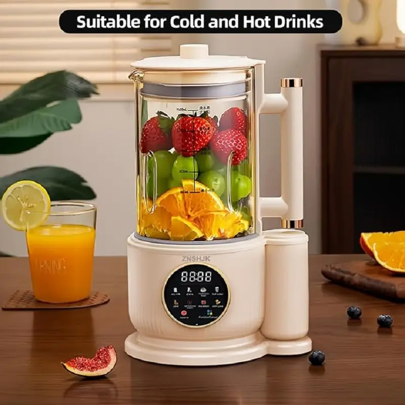 Nut milk maker, 10-in-1 self-made automatic plant, Soy, Almond, Oat, Coconut Milk, etc., multi-functional / 12-hour timer/automatic cleaning/room temp