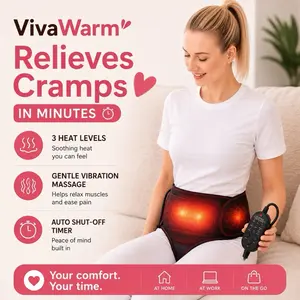 VivaWarm Wearable Heating Pad for Period Cramps / Heat + Massage Relief
