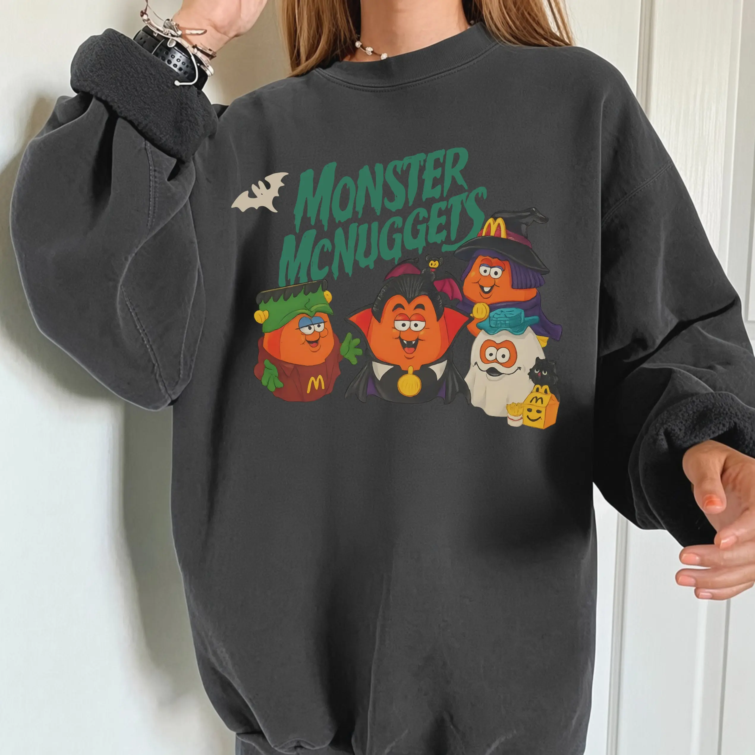 Funny Monster Nuggets Sweatshirt, Halloween Chicken Nuggets Tee Shirt, Retro Spooky Monster Nuggets Hoodie, Halloween Meal Shirt
