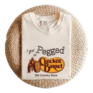 I Got Pegged at Cracker Barrel Old Country Store Comfort Colors T-Shirt, Vintage Cracker Barrel Tee, Funny Tee, Vintage Shirt, Sarcastic Tee Aesthetic Vintage Tee, meme, tee, shirt, y2k, ironic, joke, gift, parody, tiktok, Tropical, Crewneck,novelty top.