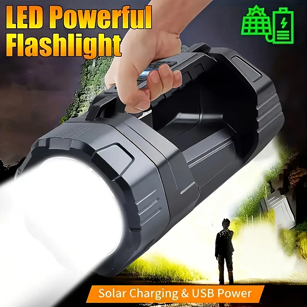 Rechargeable LED Camping Light, 6 Modes, Portable COB Work Multifunctional Flashlight, Side Lamp Lighting, Blue Flash, Emergency, Fishing, Repair, High Power Torch, Rechargeable Powerful Flashlights, Rechargeable Flashlights, Flash Lights Battery Powered
