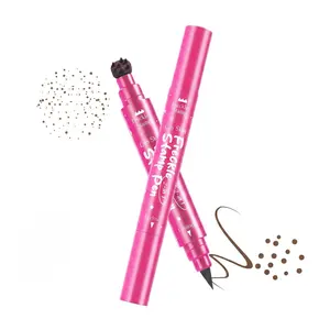 Waterproof Freckles Pen: Faux Freckle Stamp and Fine Tip Eyeliner for Realistic, Long-Lasting Freckles and Effortless Makeup, Perfect for Daily Wear and Cosplay
