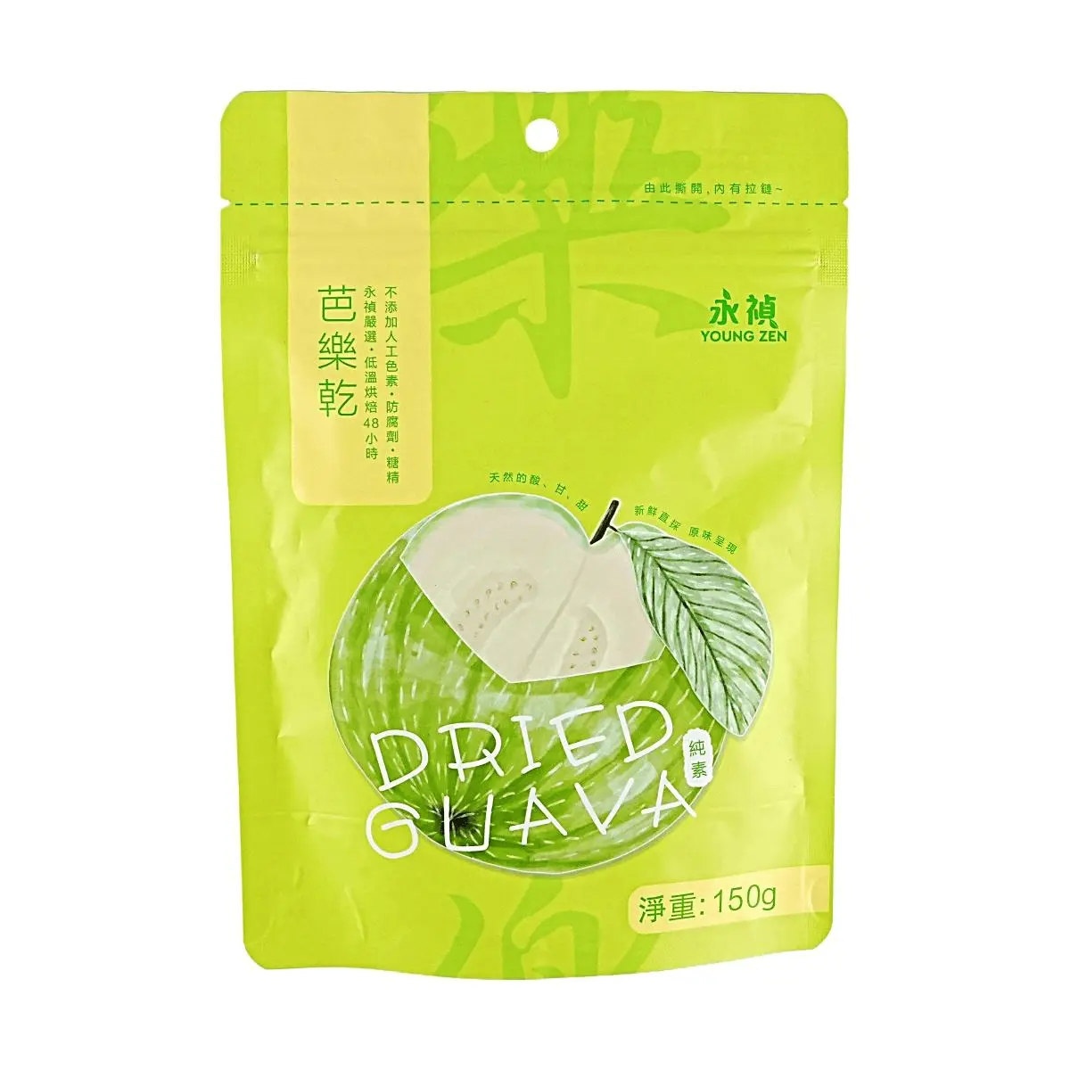 LIUFUYONGZHEN Guava Dried Fruit Snacks - 150g Sweet & Chewy Tropical Fruit Jerky, Vegan Healthy Treat