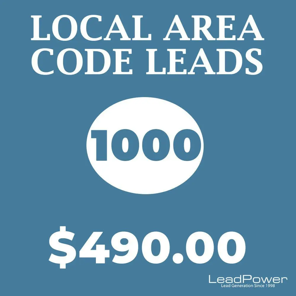 Local Area Code Leads 1,000