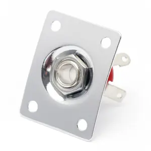 Guitar Jack Plate Input Output Socket forTele SG Electric Guitar Parts Chrome