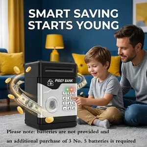 Interactive Learning Piggy Bank for Kids, Fun Educational Savings Game, Perfect Gift for Children, Counting Money Jar, Engaging Toy, Digital Piggy Bank