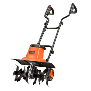 【Summervibes】VEVOR Corded Electric Tiller, 18 Inch Tilling Width Garden Rototiller, 13.5-Amp Motor Heavy-Duty Tilling Machine, Cultivator with Steel Tines and Foldable Handle, for Lawn, Yard, and Gardening Care