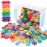 300PCS Macaron Color Safe Plastic Buildable Blocks Kit - Brick Building Sets for 3 Years Above, STEM Early Learning Toys with Carrying Case, Craft Ideas, Science Skill Boost, Build Cars Flowers Houses & More, Cool Gifts for Kids