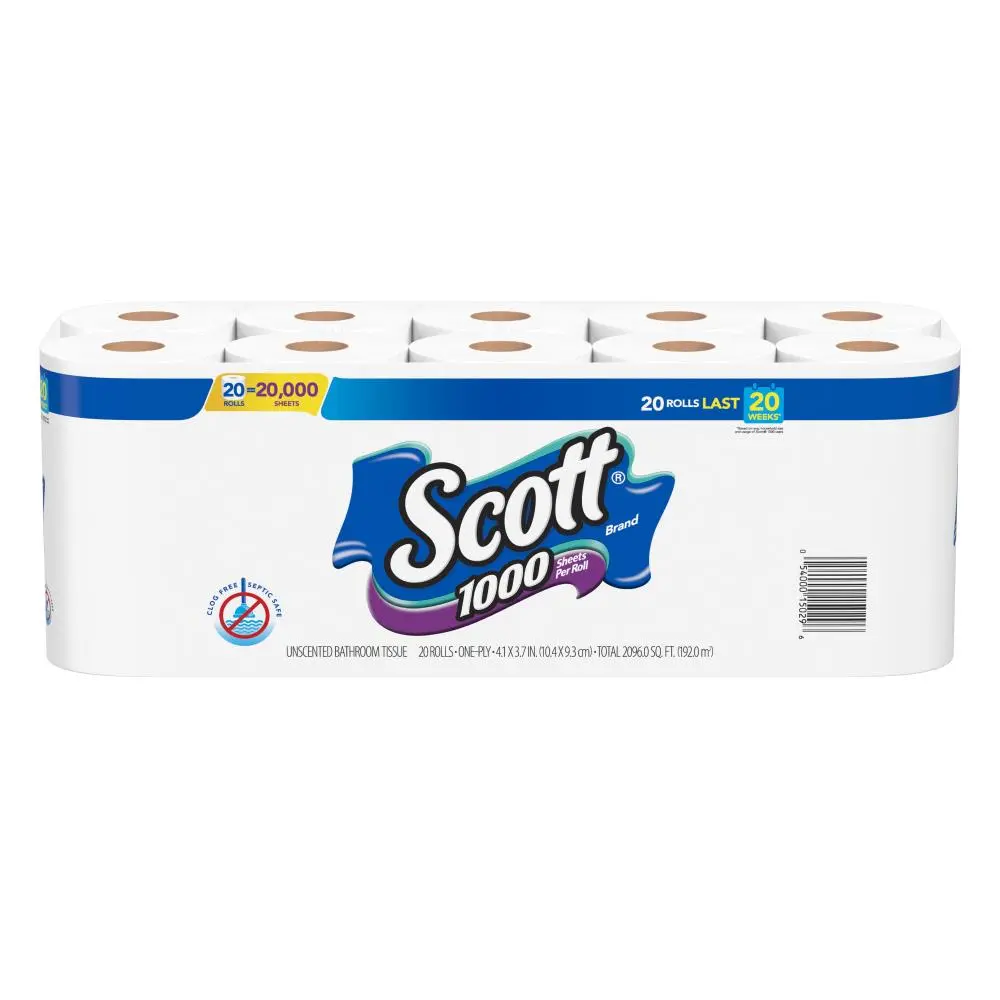 SCOTT 1000 20 -Pack 1-ply Toilet Paper