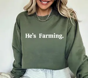 Farming Shirt, He's Farming Shirt, Farmer's Wife Funny Farmer Shirt, Farming Gift, Farmer Girlfriend Gift, Farmer Husband Boyfriend Sweatshirt, Hoodie, Comfort Colors