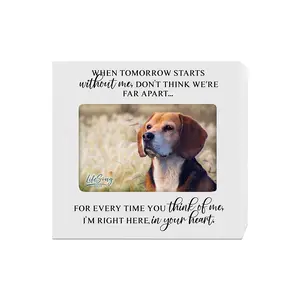 Pet Loss Gift Pet Photo Cremation Urn Box Dog Cat Memorial Pet Memorial Gifts Sympathy Gift for Pet Lovers | When Tomorrow Starts Without Me