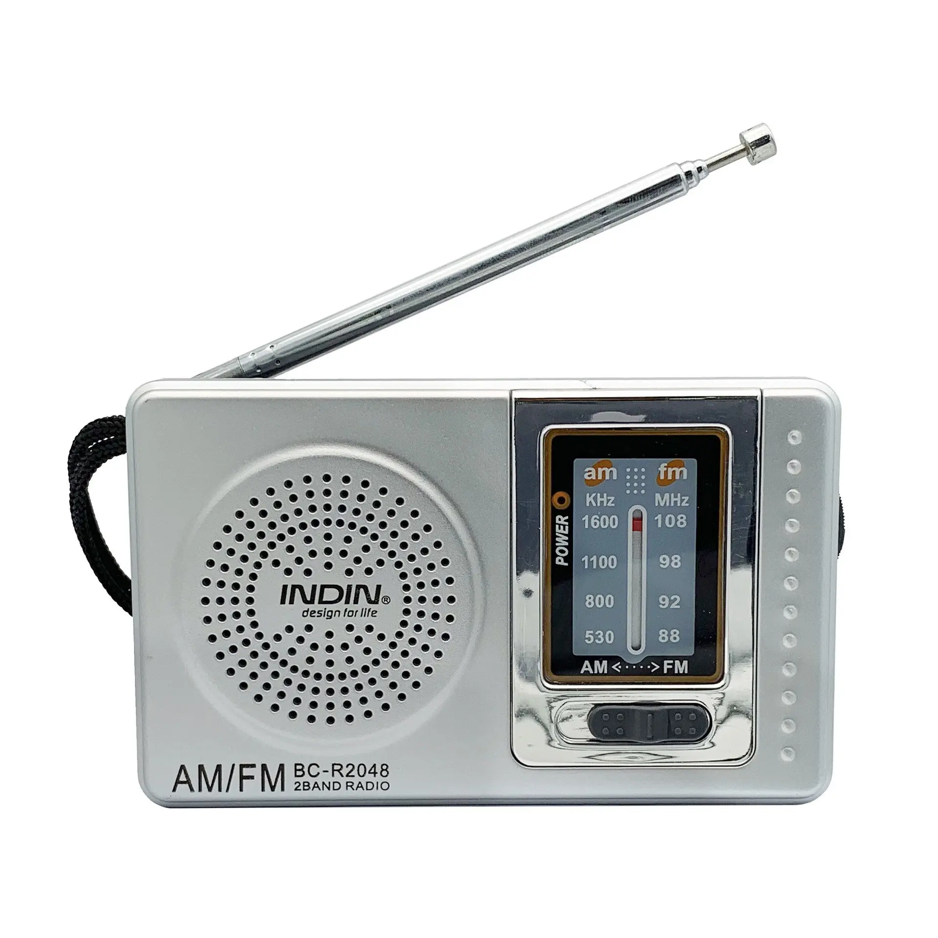 FM/AM Portable Compact Radio Telescopic Antenna Dual Band Pocket Radio Battery Powered Pocket Radio Player 3.5mm Jack  Speaker Battery Operated Radio Radios Portable Am Fm