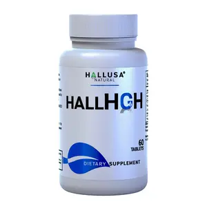 HALLUSA NATURAL HallHGH Complex 60 Tablets Muscle Formula Post Workout Supplement for Energy Natural Support with L Arginine & Vitamin B3 - Fitness