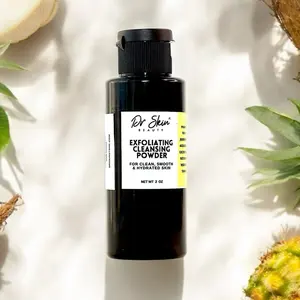 Dr. Skin Enzyme Cleansing Powder - Pineapple, Papaya & Rice Water for Radiant Glow | Adzuki Bean