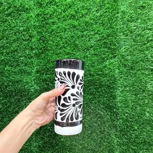 Glass Relieve Cielito Lindo 355ml color Negro/Blanco Sets.