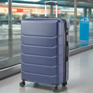 28 Inch Hardside Luggage, Expandable Rolling Luggage with TSA Lock and Spinner Wheels, Blue