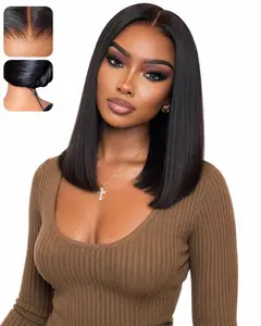[40$ sale 18inch ]  18 Inch 13x4 Body wave &Straight Hair Lace Front Wigs Pre Plucked HD Transparent Lace Frontal Human Hair Wigs