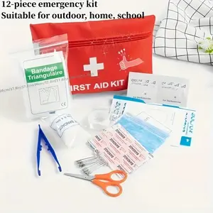 Portable First Aid Kit, Multi-purpose Emergency Supplies & Accessories for Hunting, Hiking, Camping, Emergency Kit for Home, Office, Car, Outdoor, Travel Friendly Kit, Travel Safety Kit