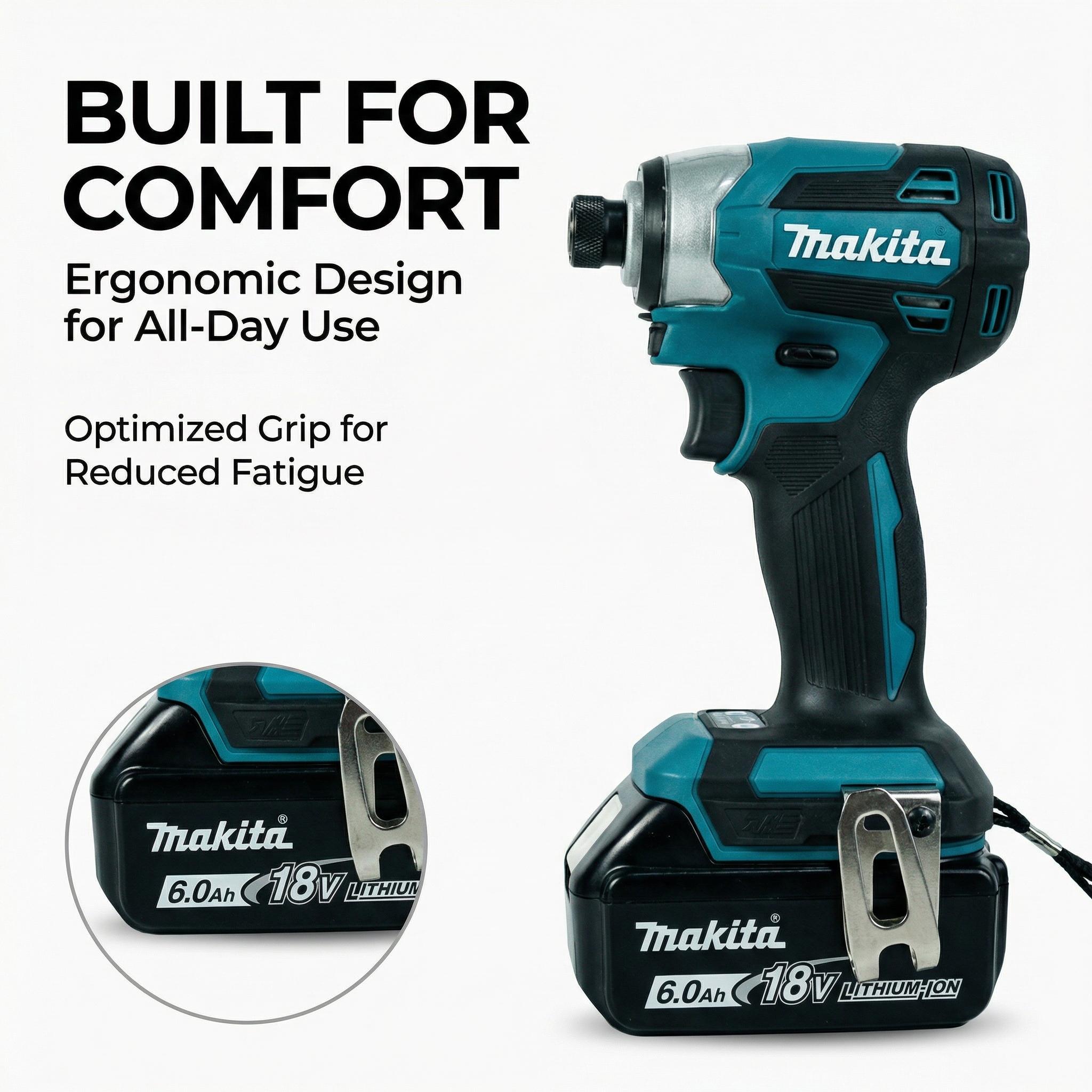 Makita DTD173 18V Cordless Impact Drill With Battery Charger for Mechanical Repair Electric Driver Brushless High Torque