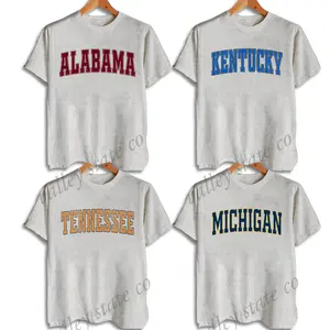 Distressed Varsity College T-Shirt – Ash Grey Cotton, Unisex Classic Cotton Tee with Vintage Athletic Style, Perfect for Casual Outfits & Layering
