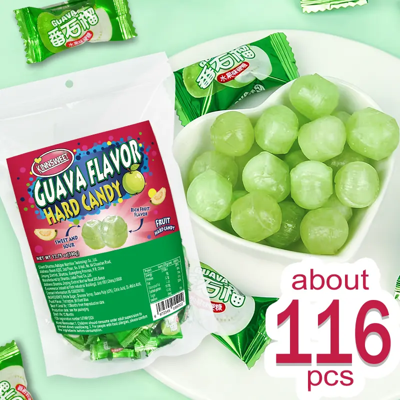 Guava Flavor Hard Candy, 116 Individually Wrapped Sweet & Sour Fruit Candy, Refreshing Guava Candy Snacks, Tropical Hard Candy for Parties, Candy Buffet, Treat Bags, Gift Bags, Office Snacks, School Snacks, Holiday Gifts & Party Favors Bonbon