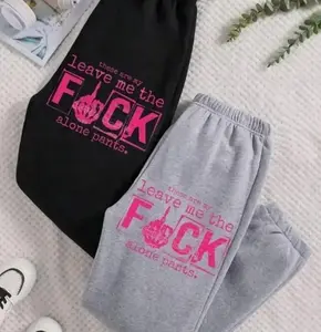 Vintage Comfy Leave Me The F*** Alone Sweatpants, Cotton Graphic Sweatpants, Perfect Outfit For Outdoors, Menswear, Womenswear, Fit for Men and Women All Seasons Basics T K