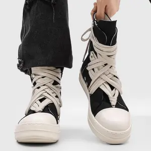 2026 New High-Top Mesh Footwear for Men - Thick-Sole Height-Increasing, Breathable, Non-Slip, Lightweight Lace-Up Athletic Trainers, Closed Sports Shoes for Casual Walking & Skateboarding (Unisex Couple Style)